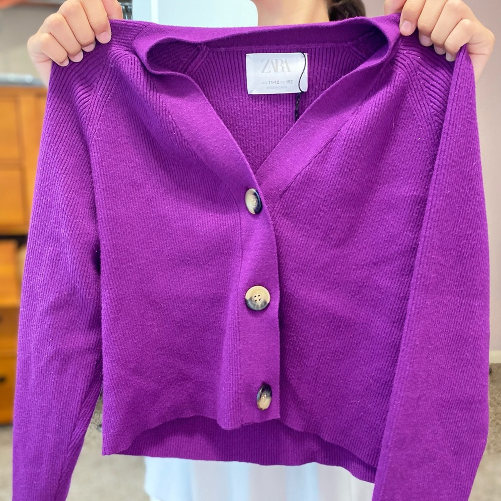 Gorgeous Cozy Girls Zara Sweater, Purple sz 11-12